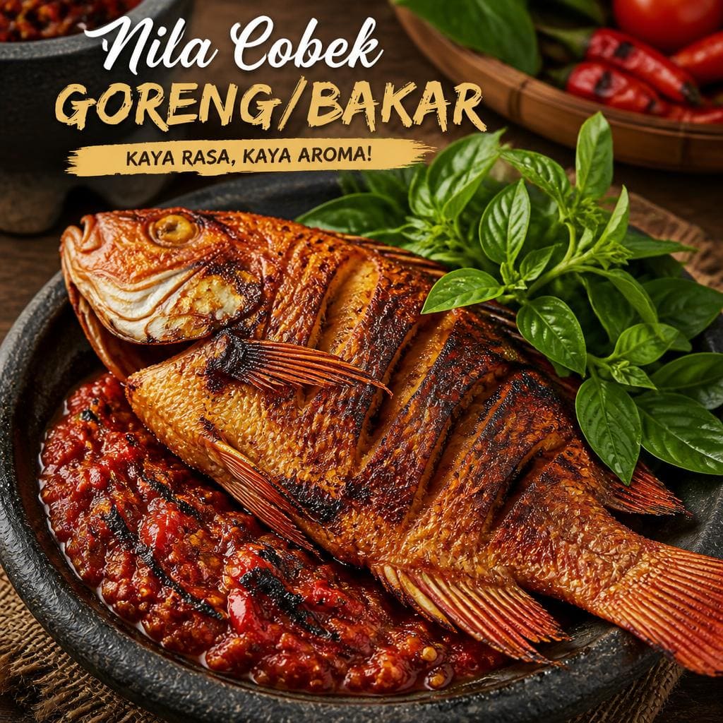 Nila Cobek Goreng atau Bakar di RM Bumi Aki